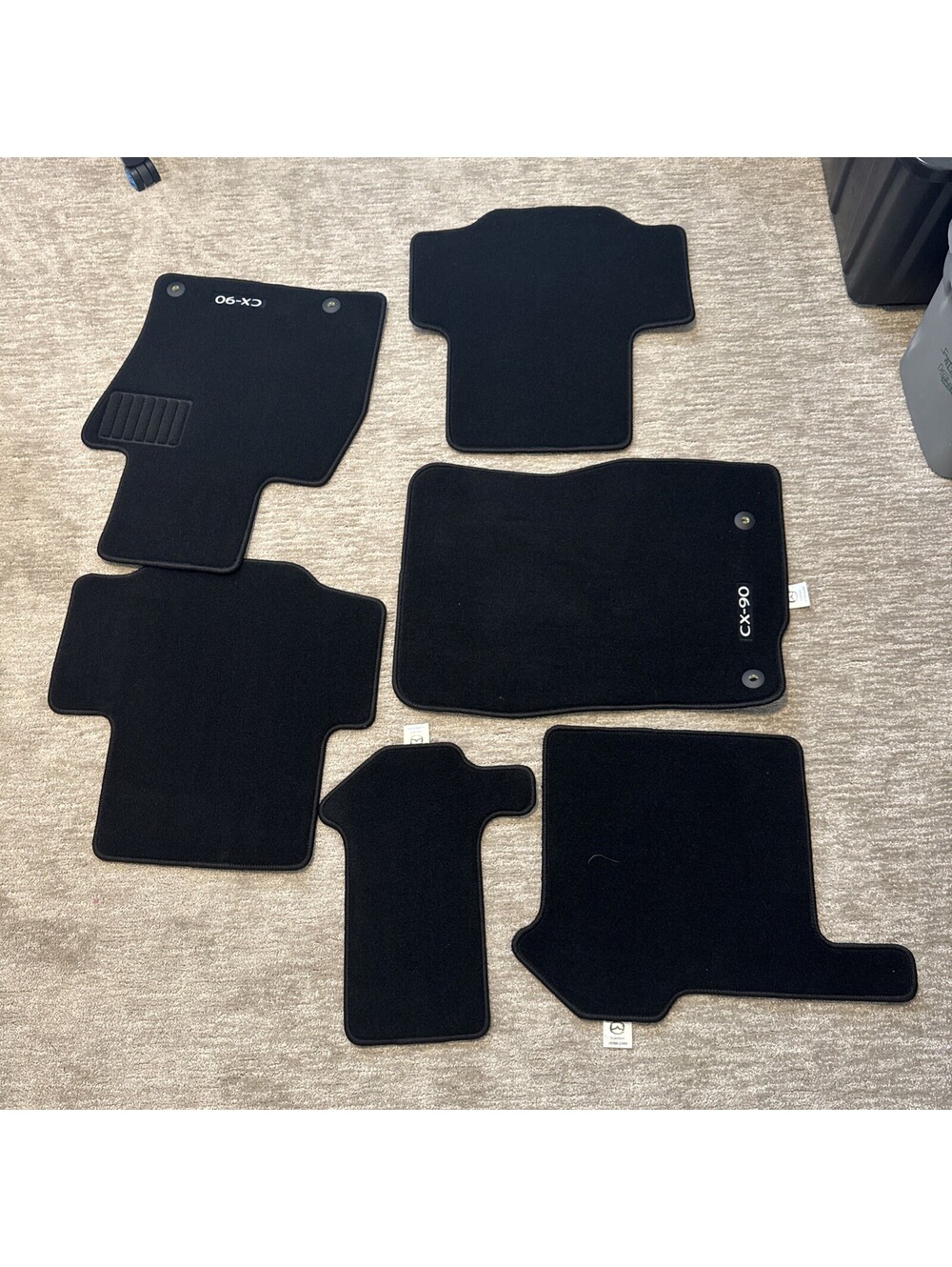 OEM 2017-2025 Mazda CX-90 Black Carpet Floor Mats (set of 6) KBG6-68G40 New